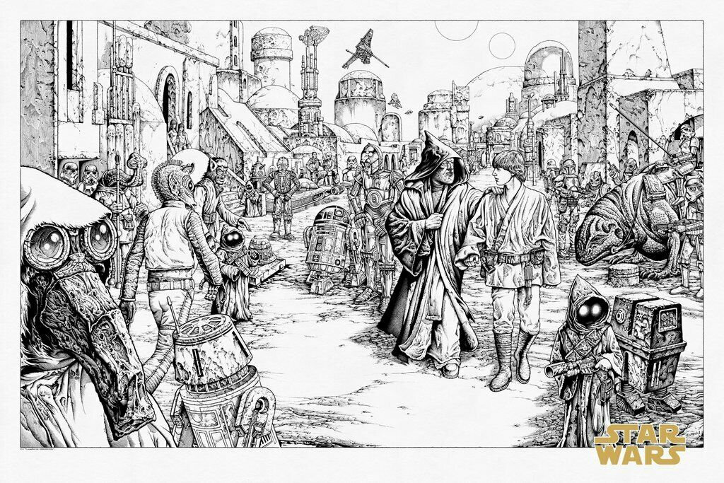 Star Wars (We Must be Cautious Keyline) by Mike Sutfin, 36" x 24" Screen Print