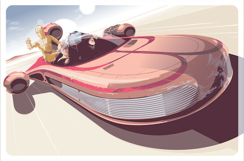 Star Wars (Speeder) by Craig Drake, 36" x 24" Screen Print