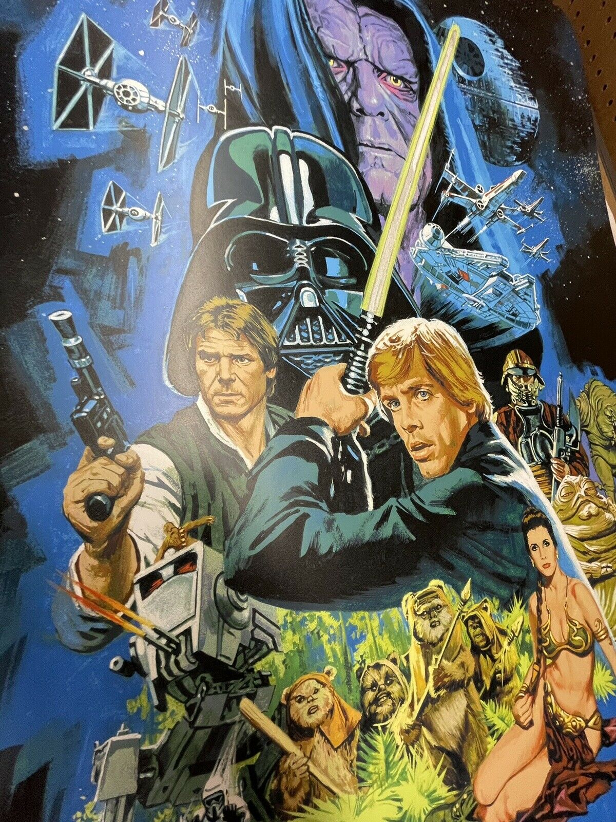 Star Wars: Return of the Jedi (Foil Variant) by Paul Mann, 24" x 36" Screen Print on Foil paper