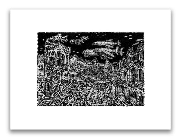 The Aqueduct by David Welker, 12" x 16" Fine Art Giclee