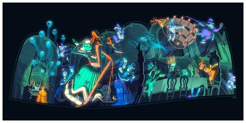 The Haunted Mansion by Glen Brogan, 24" x 12" Fine Art Giclee