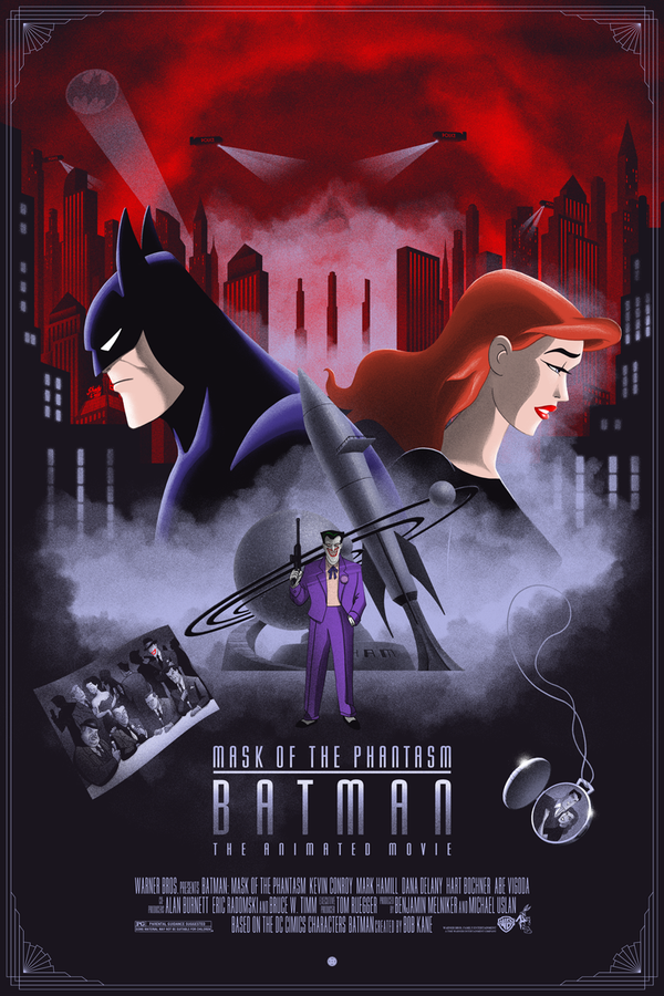 Batman: Mark of the Phantasm by Marko Manev, 24" x 36" Screen Print