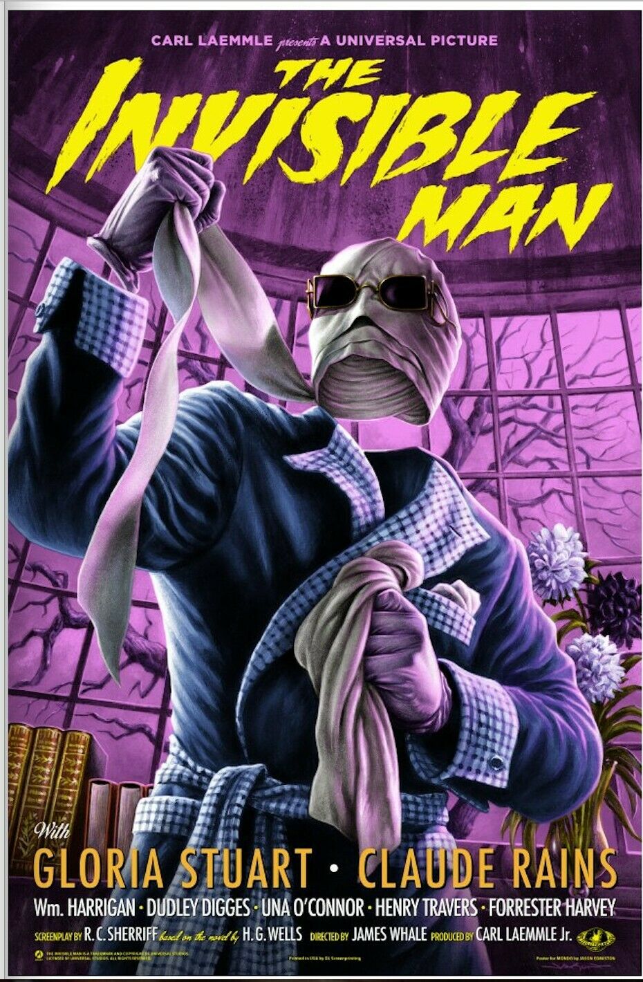 The Invisible Man (Variant) by Jason Edmiston, 24" x 36" Screen Print
