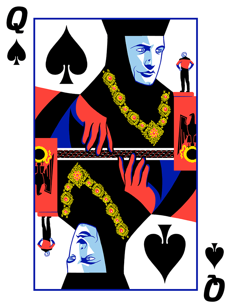 Star Trek (Queen of Spades) by Mark Englert, 18" x 24" Screen Print