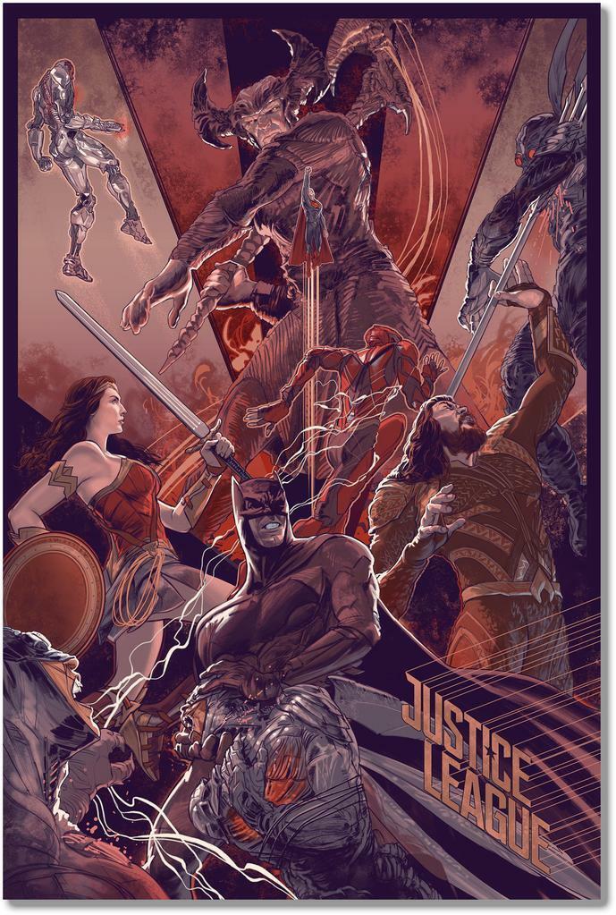 Justice League by Rich Kelly, 24" x 36"