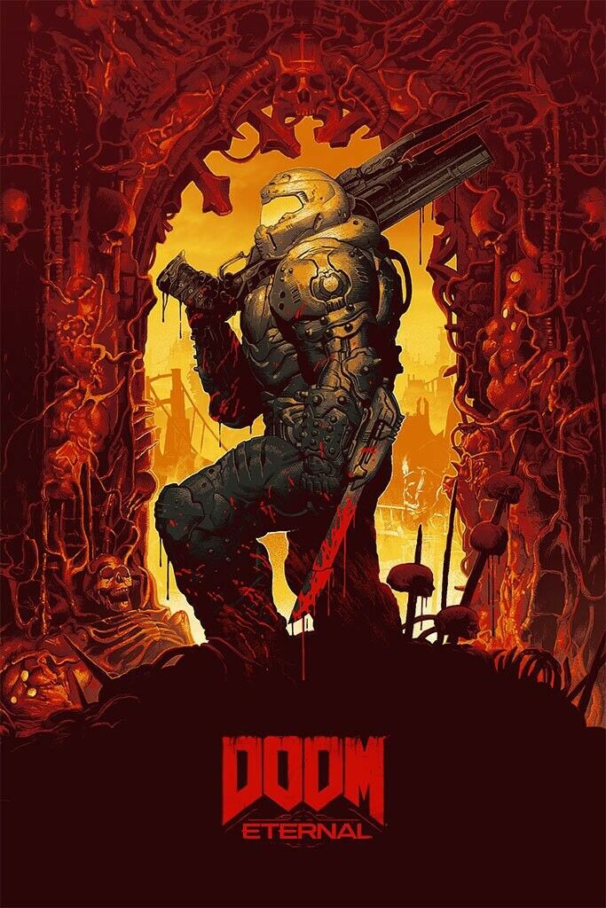 DOOM Eternal by Gabz, 24" x 36" Screen Print