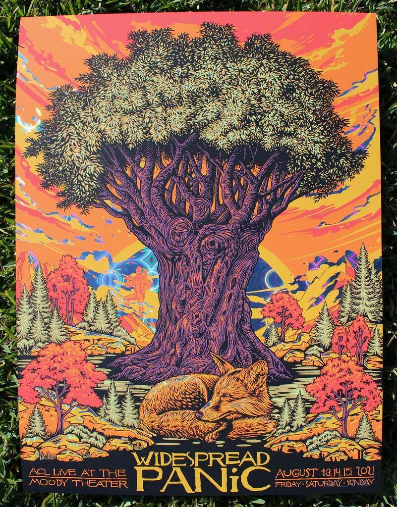 Widespread Panic Austin 2021 Circles Foil by Todd Slater, 18" x 24" Screen Print on Foil paper