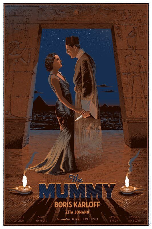 The Mummy by Laurent Durieux, 24" x 36" Screen Print