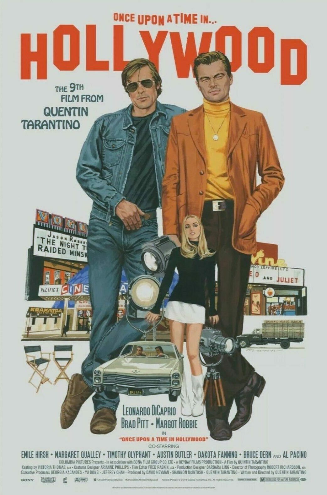 Once Upon a Time in Hollywood by Paul Mann, 24" x 36" Screen Print