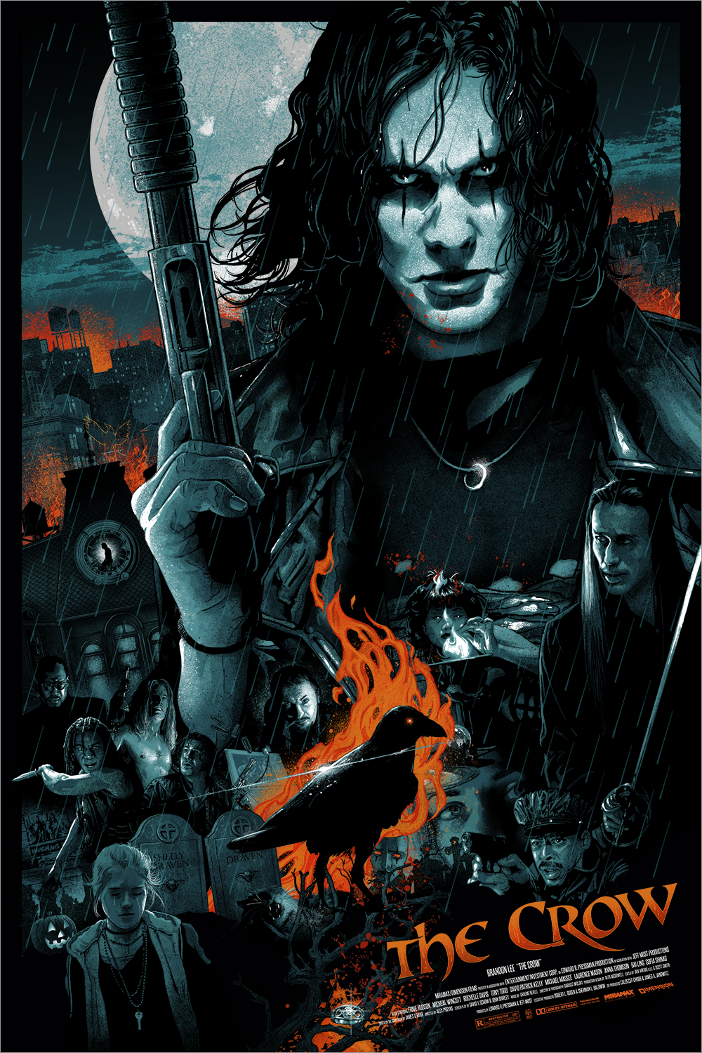 The Crow by Vance Kelly, 24" x 36" Screen Print
