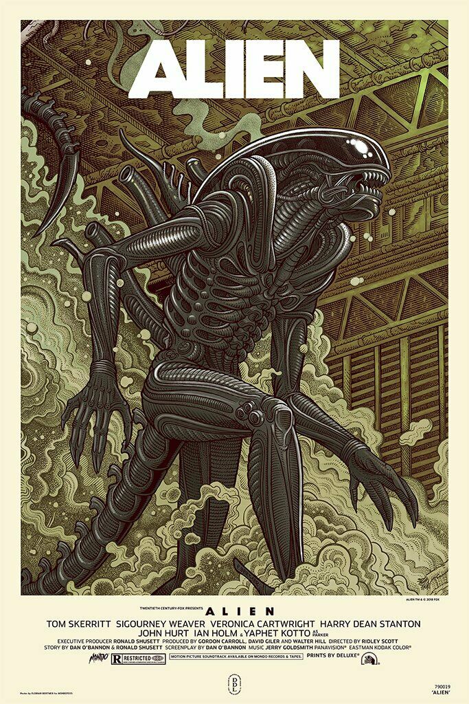 Alien by Florian Bertmer, 24" x 36" Screen Print