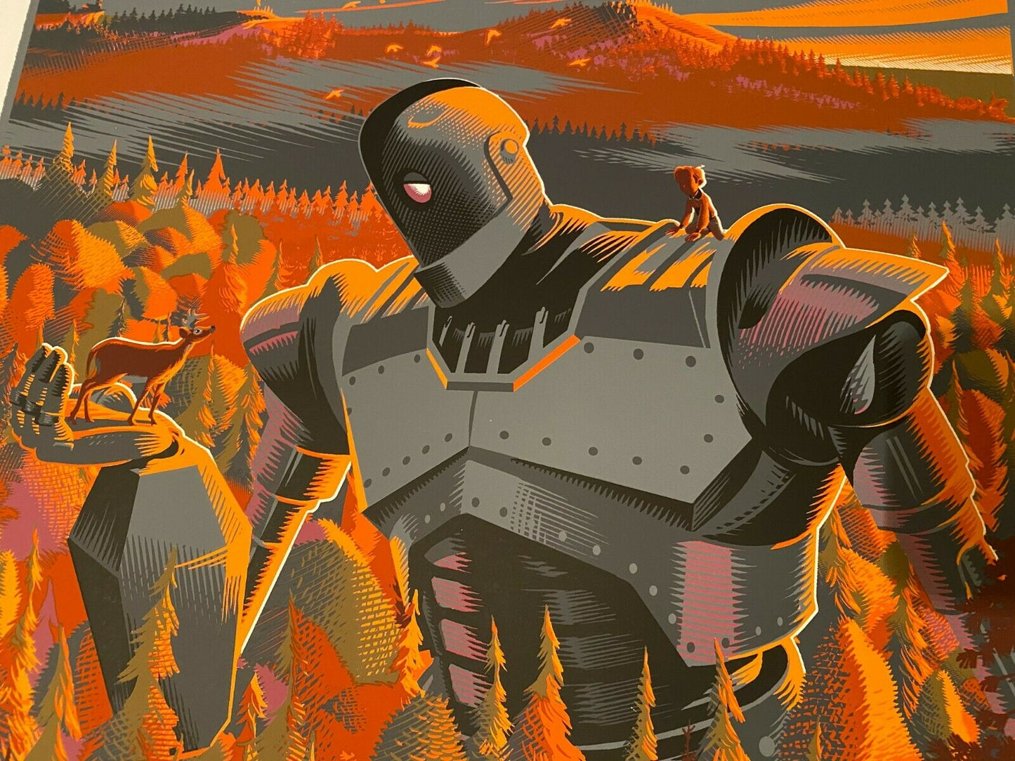 The Iron Giant by Laurent Durieux, 21" x 36" Screen Print