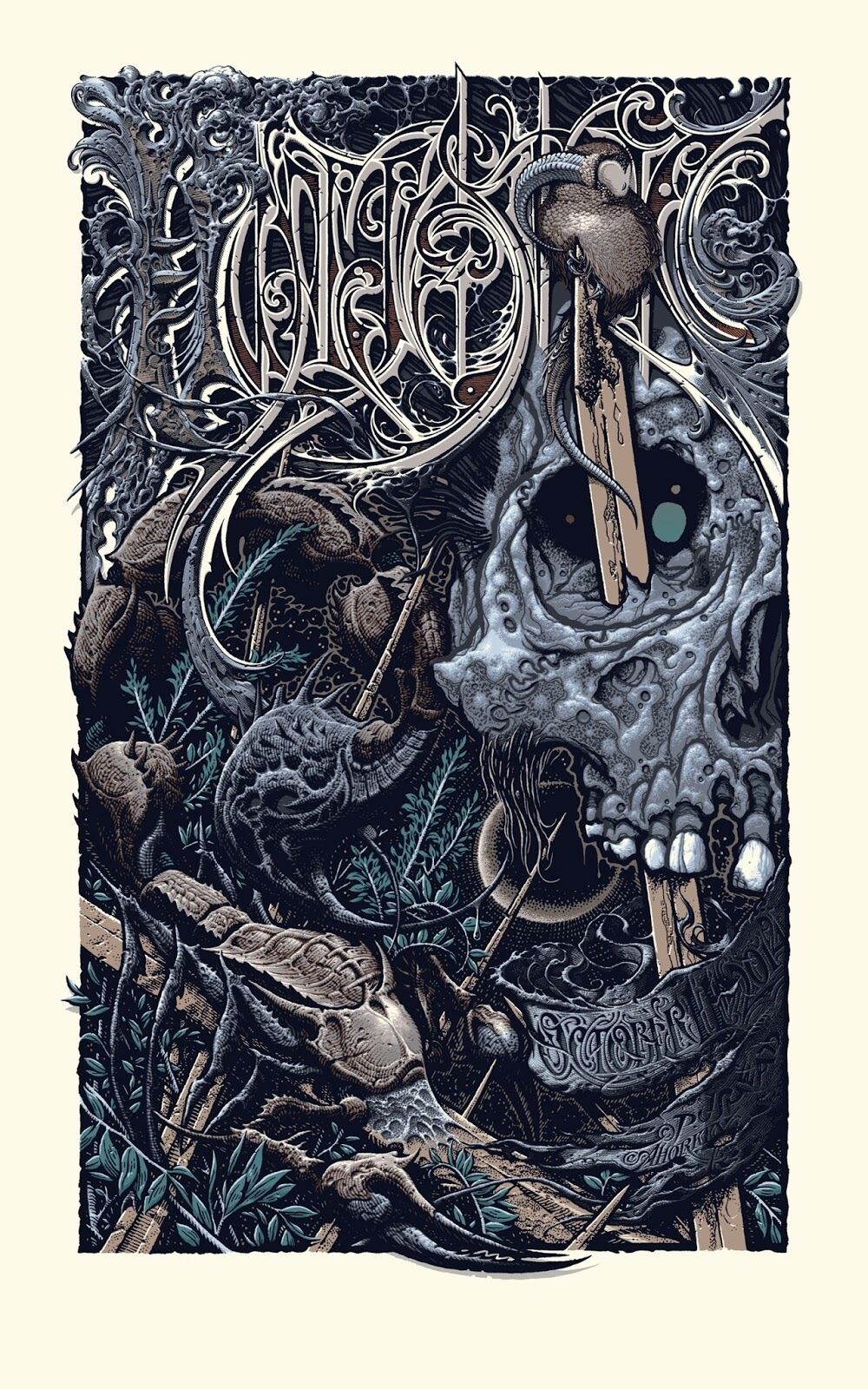 Hyperstoic (Pus Variant) by Aaron Horkey x Pushead, 22.5" X 36" Screen Print