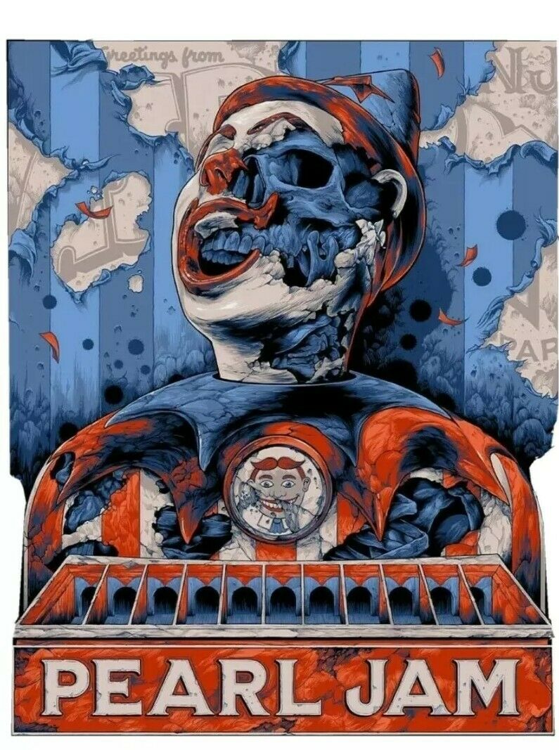 Pearl Jam Asbury Park 2021 by Ken Taylor, 18" x 24" Screen Print