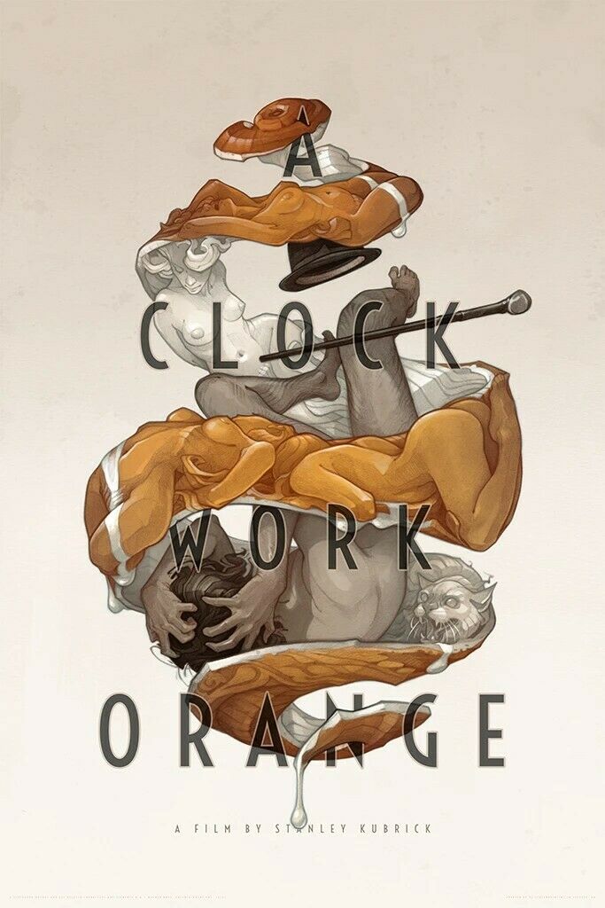 A Clockwork Orange by Wylie Beckert, 24" x 36" Screen Print