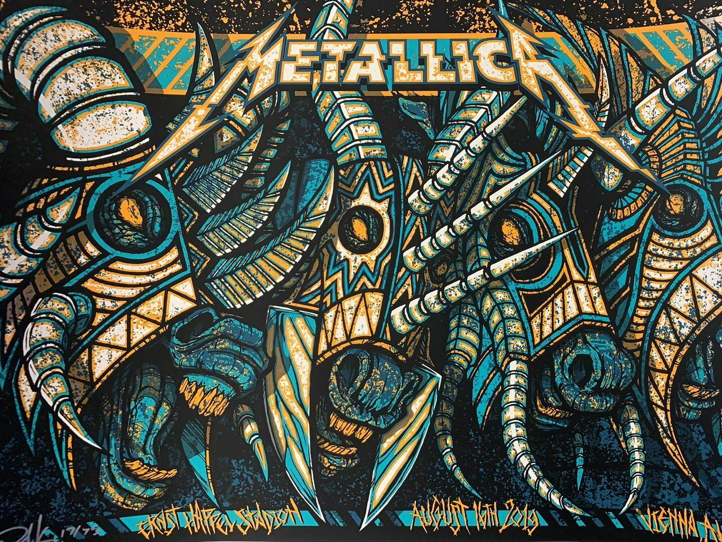 Metallica Vienna 2019 by Brad Klausen, Screen Print