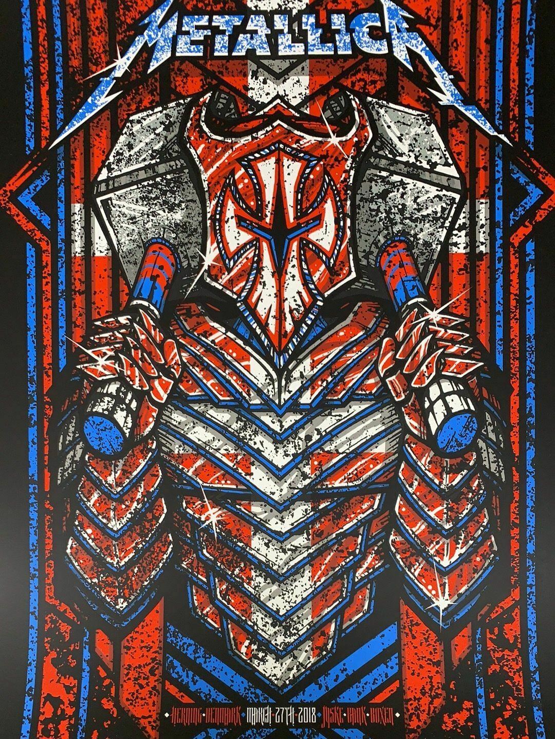 Metallica Herning 2018 by Brad Klausen, 15.5" x 24" Screen Print
