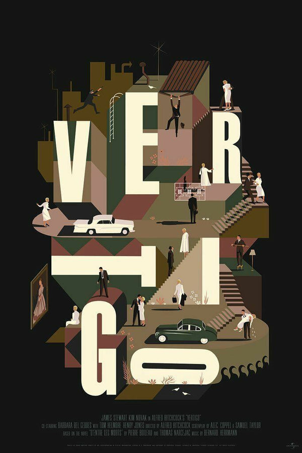 Vertigo by Adam Simpson, 24" x 36" Screen Print