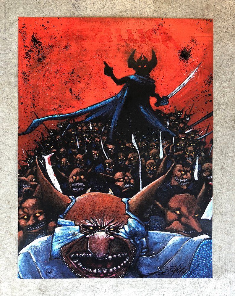 Metallica State College 2018 by Joey Feldman, 18" x 24" Screen Print