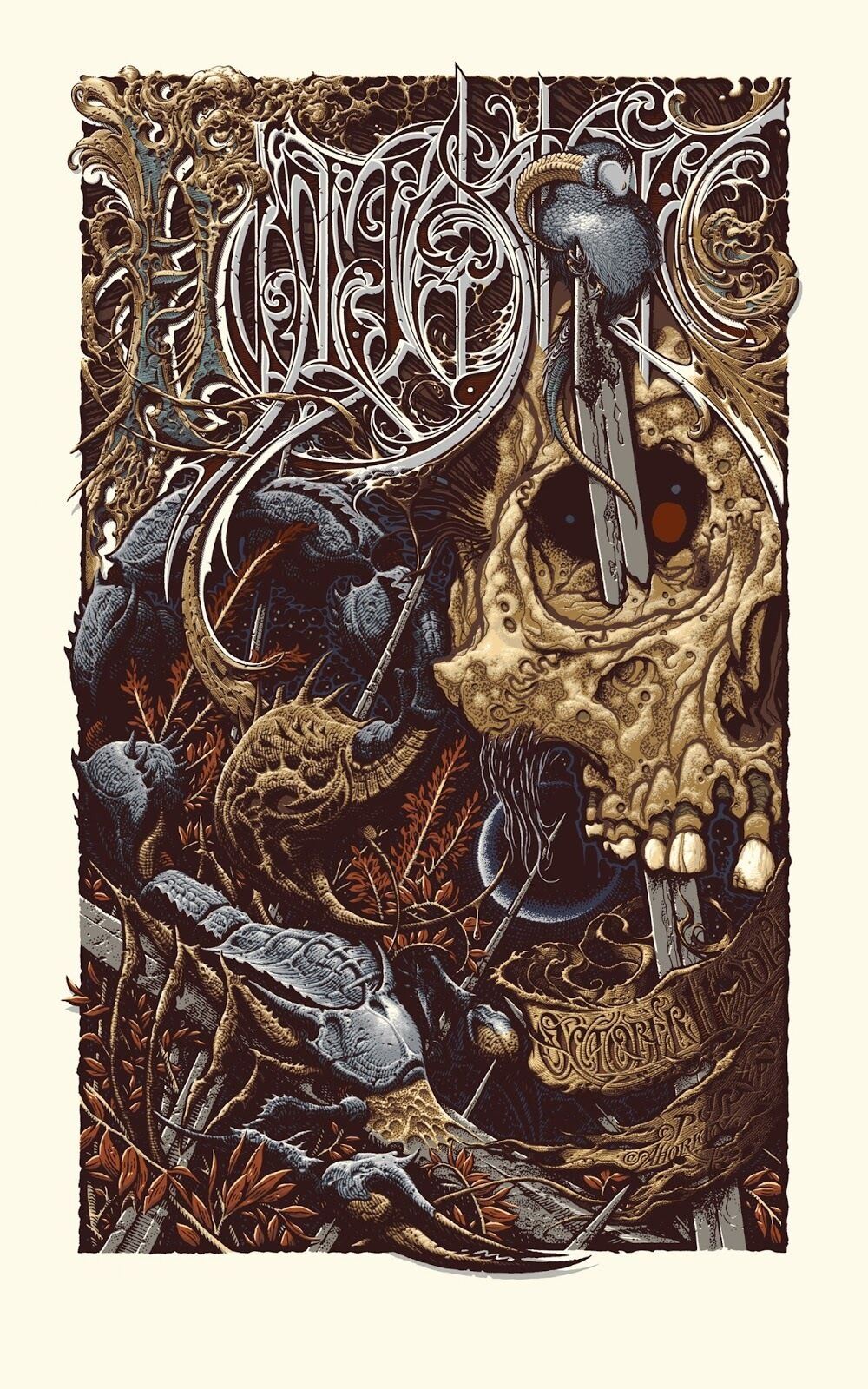 Hyperstoic (Osprey Variant) by Aaron Horkey x Pushead, 22.5" X 36" Screen Print