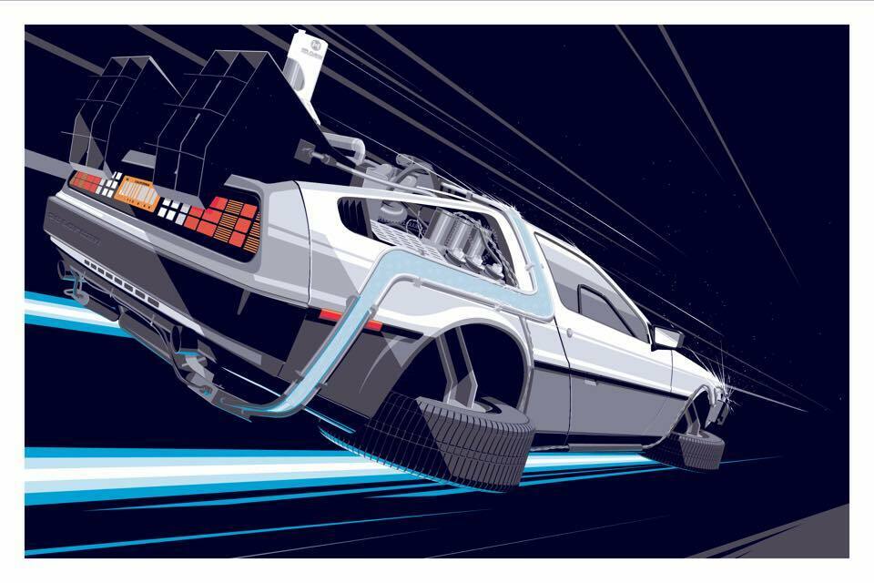 Back to the Future II by Craig Drake, 36" x 24" Screen Print