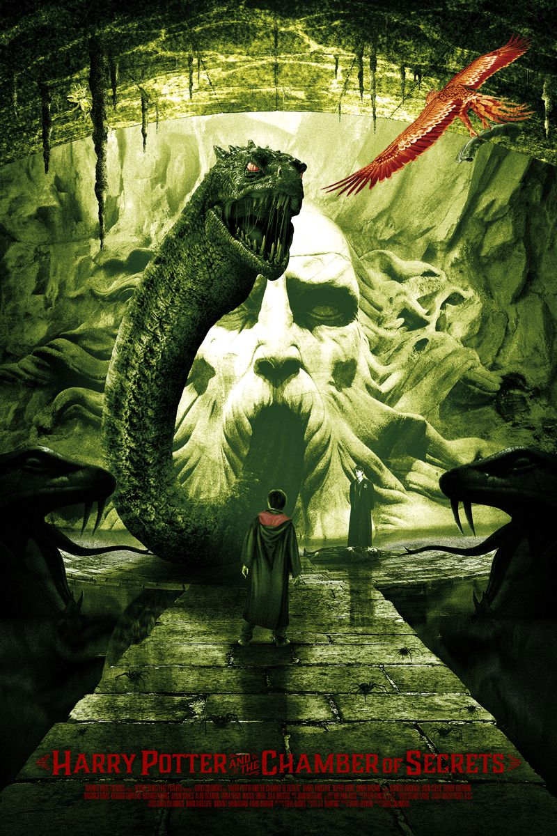 Harry Potter and the Chamber of Secrets by Kevin Wilson, 24" x 36" Screen Print