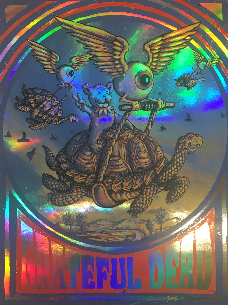 Grateful Dead "Promised Land" (foil variant) by Zeb Love, 18" x 24" Screen Print