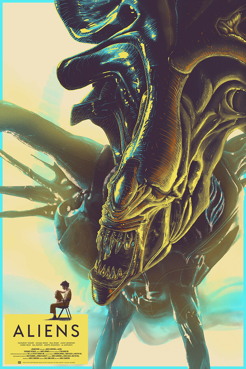 Aliens (Foil Variant) by Cristian Eres, 24" x 36" Screen Print