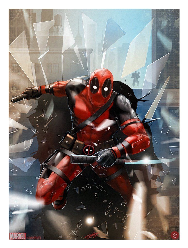 Deadpool by Andy Fairhurst, 18" x 24" Fine Art Giclee