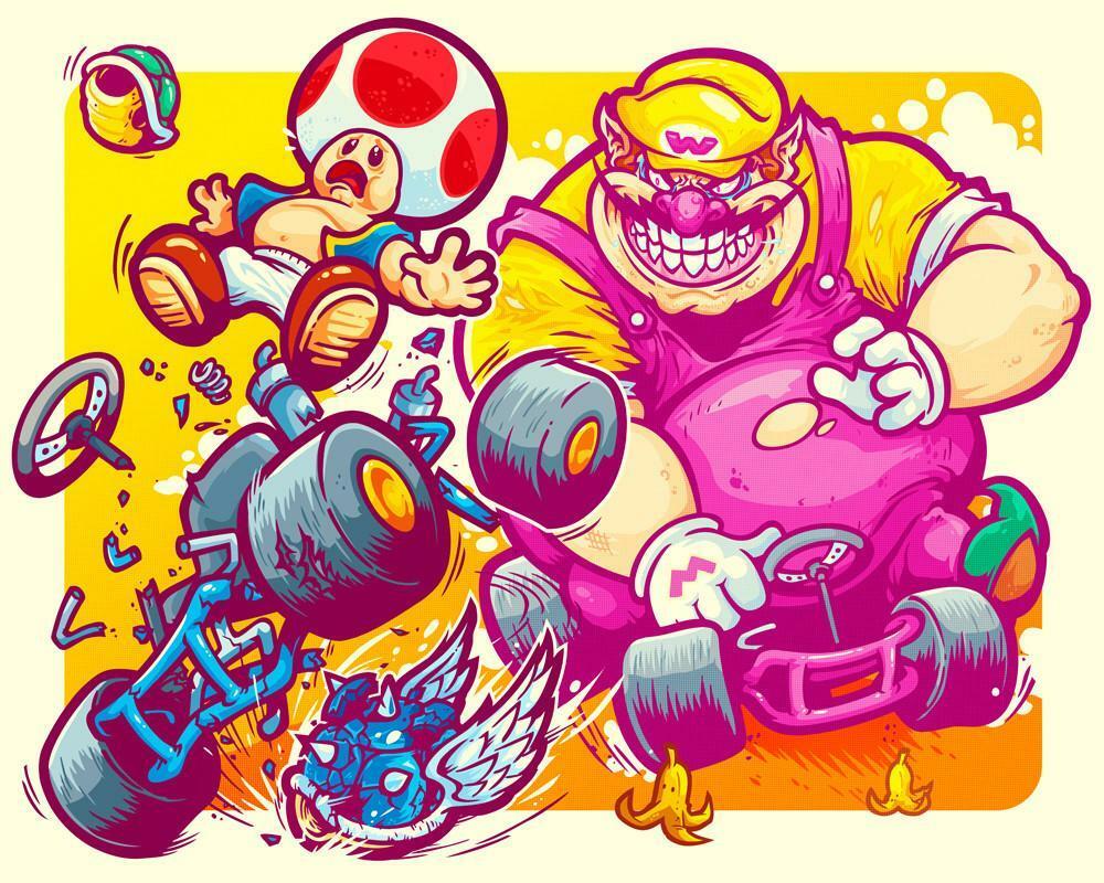 Mario Kart by WinterArtwork, 20" x 16" Fine Art Giclee