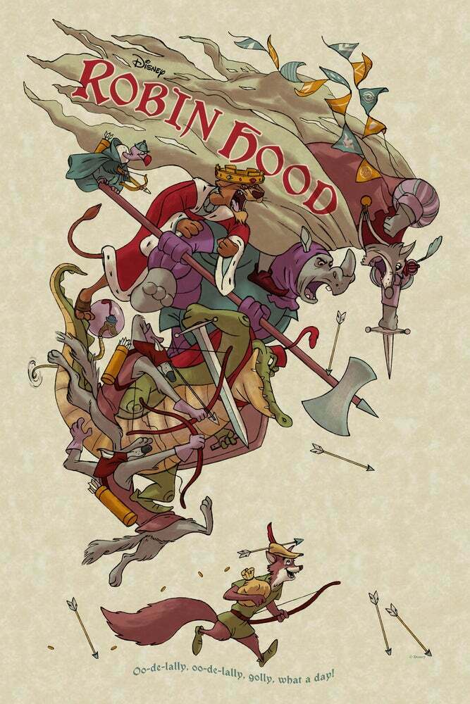 Robin Hood by Jonathan Burton, 24" x 36" Screen Print