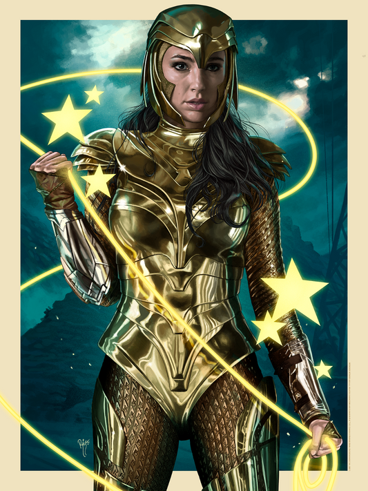 Wonder Woman 1984 (Armor) by Juan Carlos Ruiz Burgos, 18" x 24" Fine Art Giclee