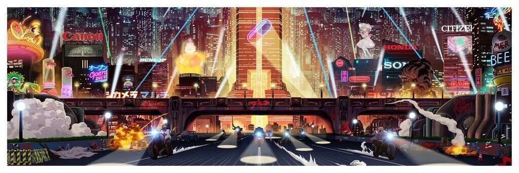 Akira by Pablo Olivera, 36" x 12" Fine Art Giclee