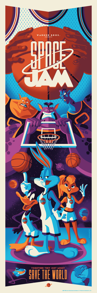 Space Jam by Tom Whalen Movie Poster Screen Print