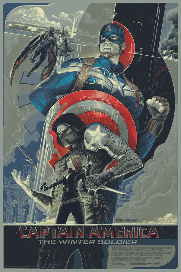 Captain America: The Winter Soldier by Rich Kelly, 24" x 36" Screen Print
