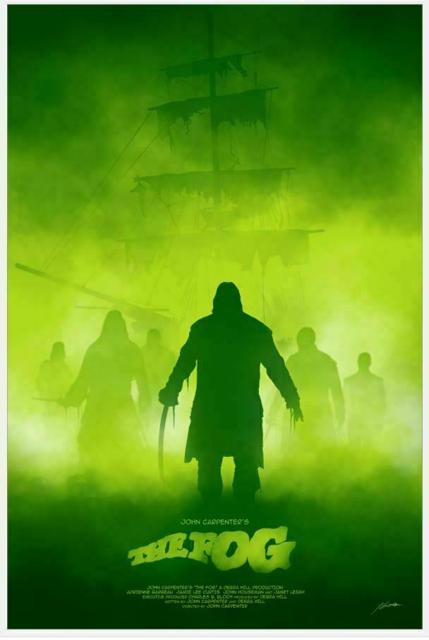 The Fog (Blacklight) by Yvan Quinet, 24" x 36" Screen Print with Blacklight Inks