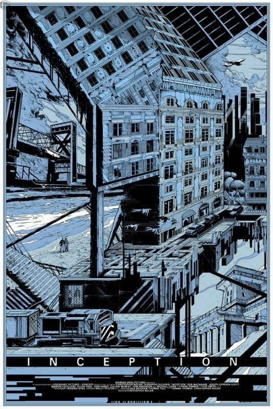 Inception (variant) by Kilian Eng, 24" x 36" Screen Print