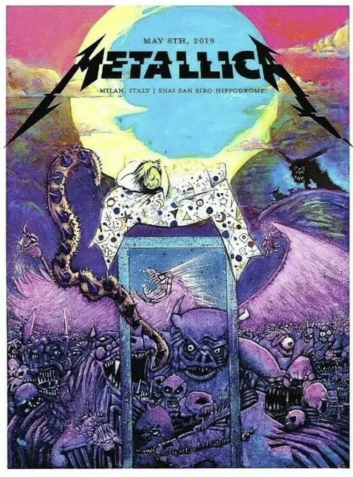 Metallica Milan 2019 by Joey Feldman, 18" x 24" Screen Print