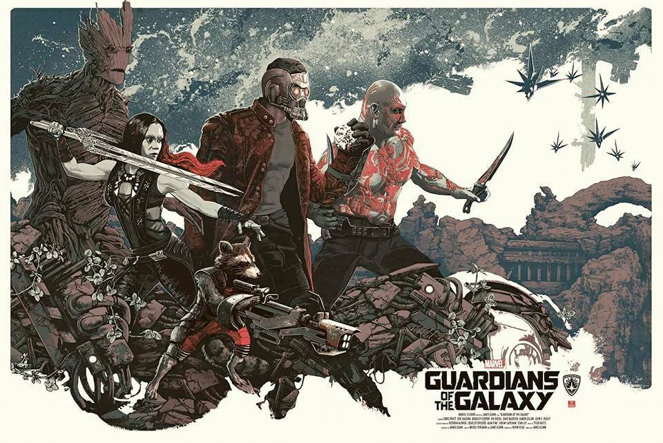 Guardians of the Galaxy by AJ Frena, 36" x 24" Screen Print