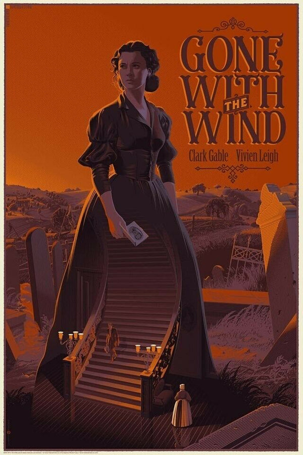 Gone with the Wind by Laurent Durieux, 24" x 36" Screen Print