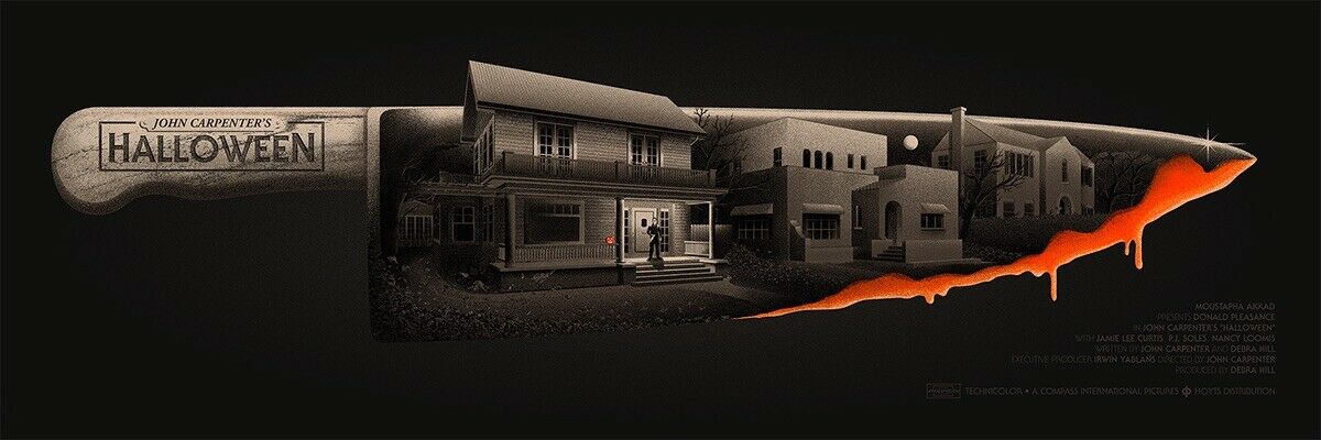 Halloween by Melvin Mago, 36" x 12" Screen Print