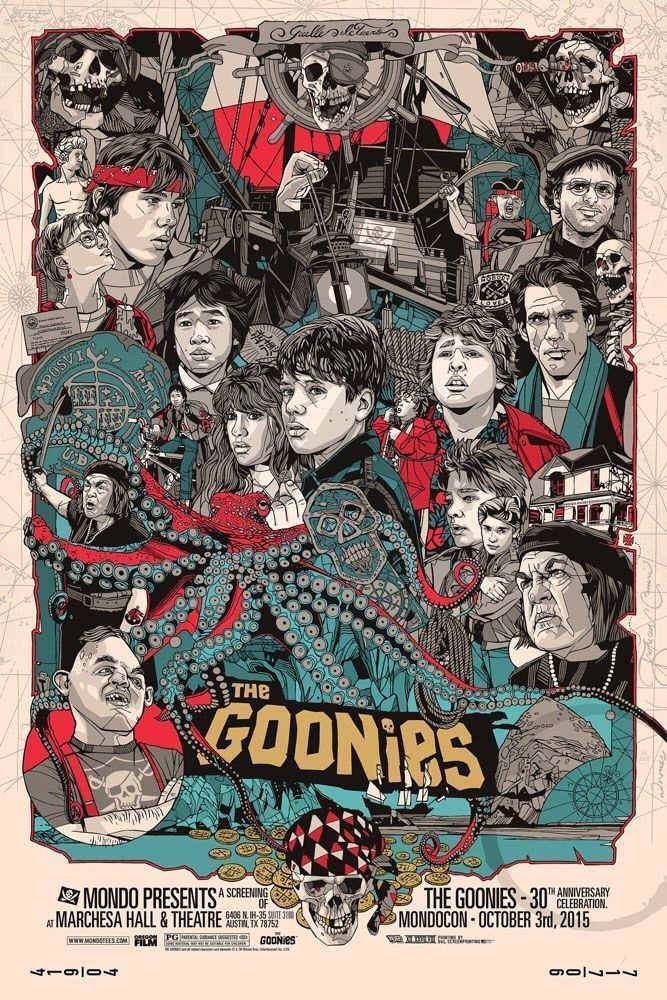 The Goonies by Tyler Stout, 24" x 36" Screen Print