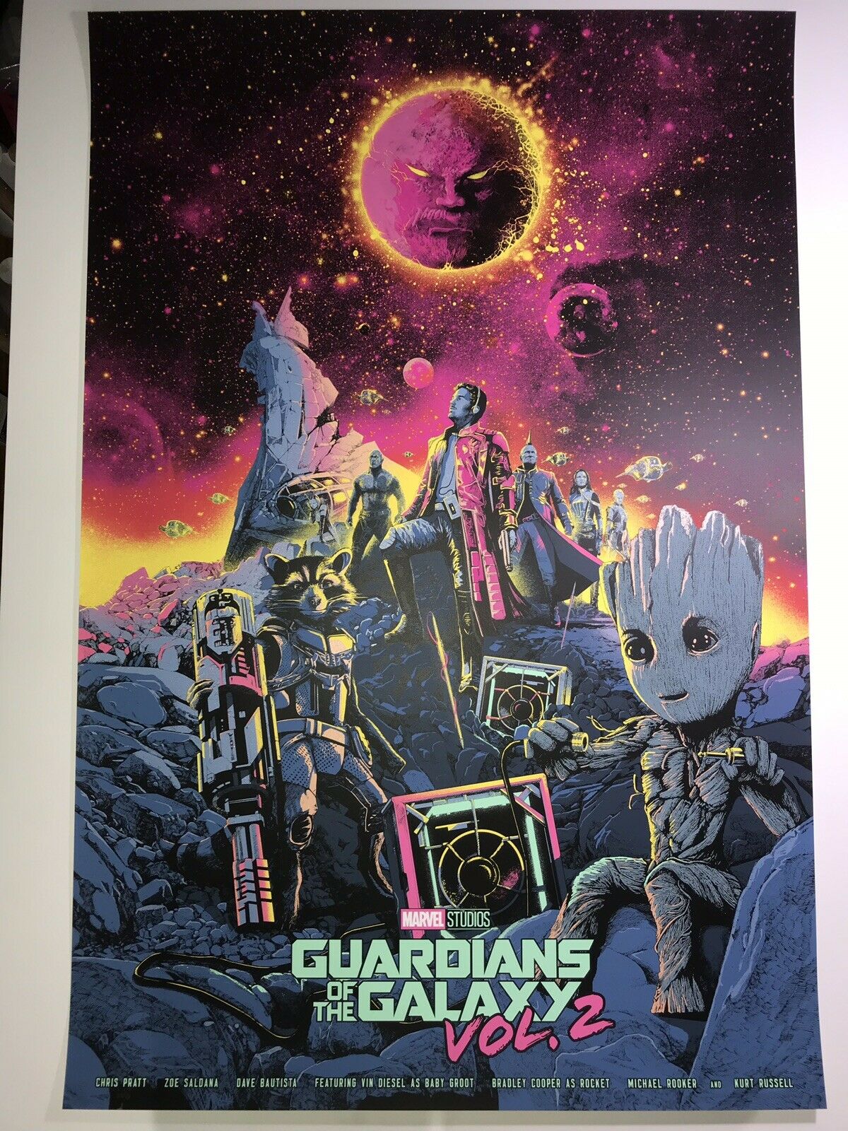Guardians of the Galaxy Vol. 2 by Shan Jiang, 24" x 36" Screen Print