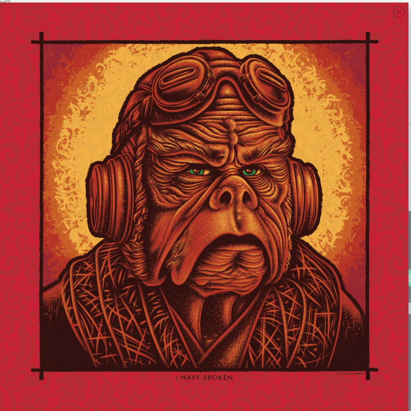 Star Wars The Mandalorian by Todd Slater, 12" x 12" Screen Print