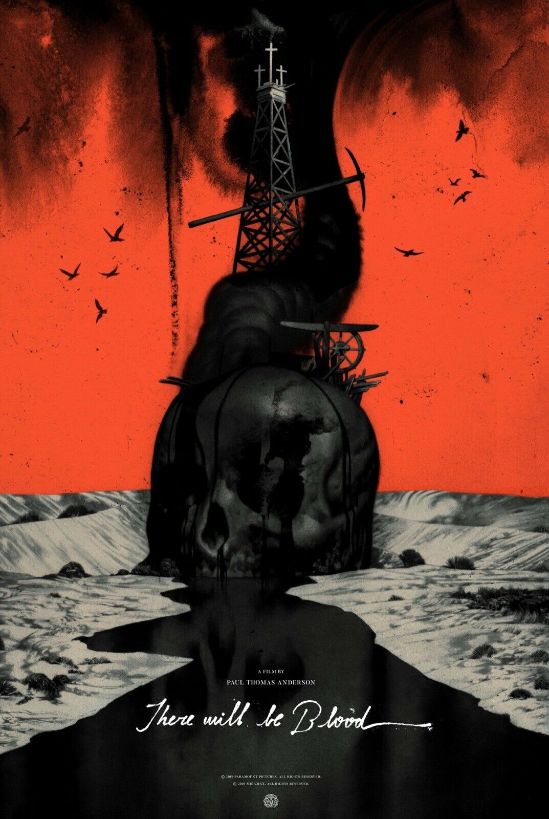 There Will be Blood by Joao Ruas, 24" x 36" Screen Print