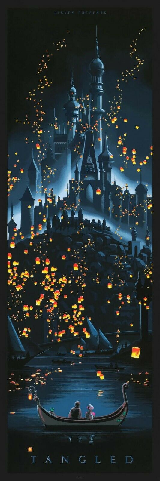 Tangled by JC Richard, 12" x 36" Screen Print