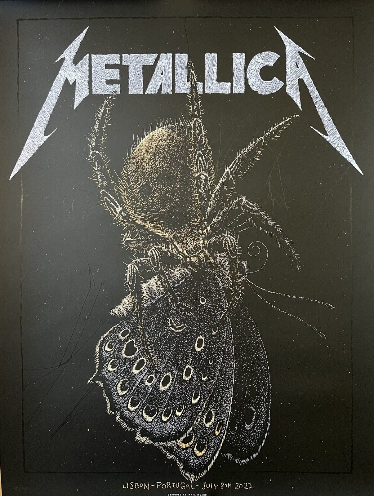 Metallica Lisbon 2022 by Janta Island, 18" x 24" Screen Print