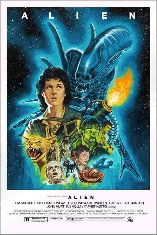 Alien by Paul Mann, 24" x 36" Screen Print