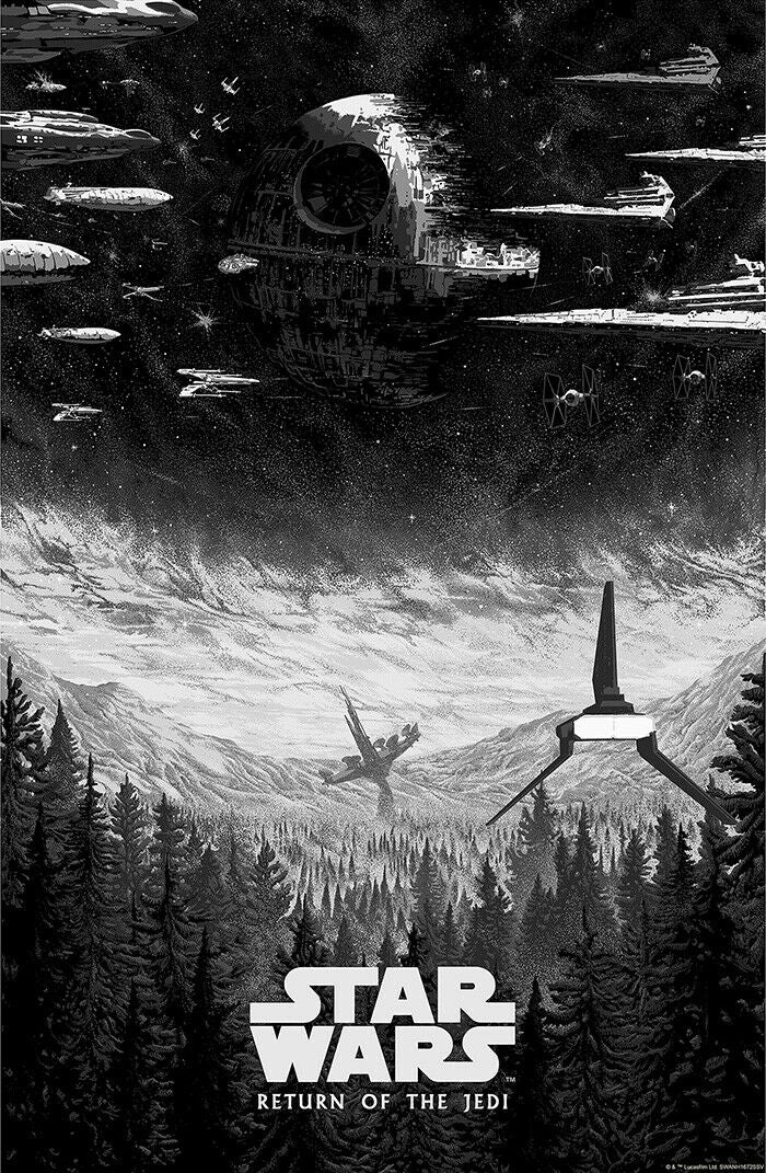 Star Wars: Return of the Jedi (Variant) by Kilian Eng, 24" x 36" Screen Print
