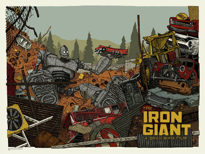 The Iron Giant by Landland, 24" x 18" Screen Print